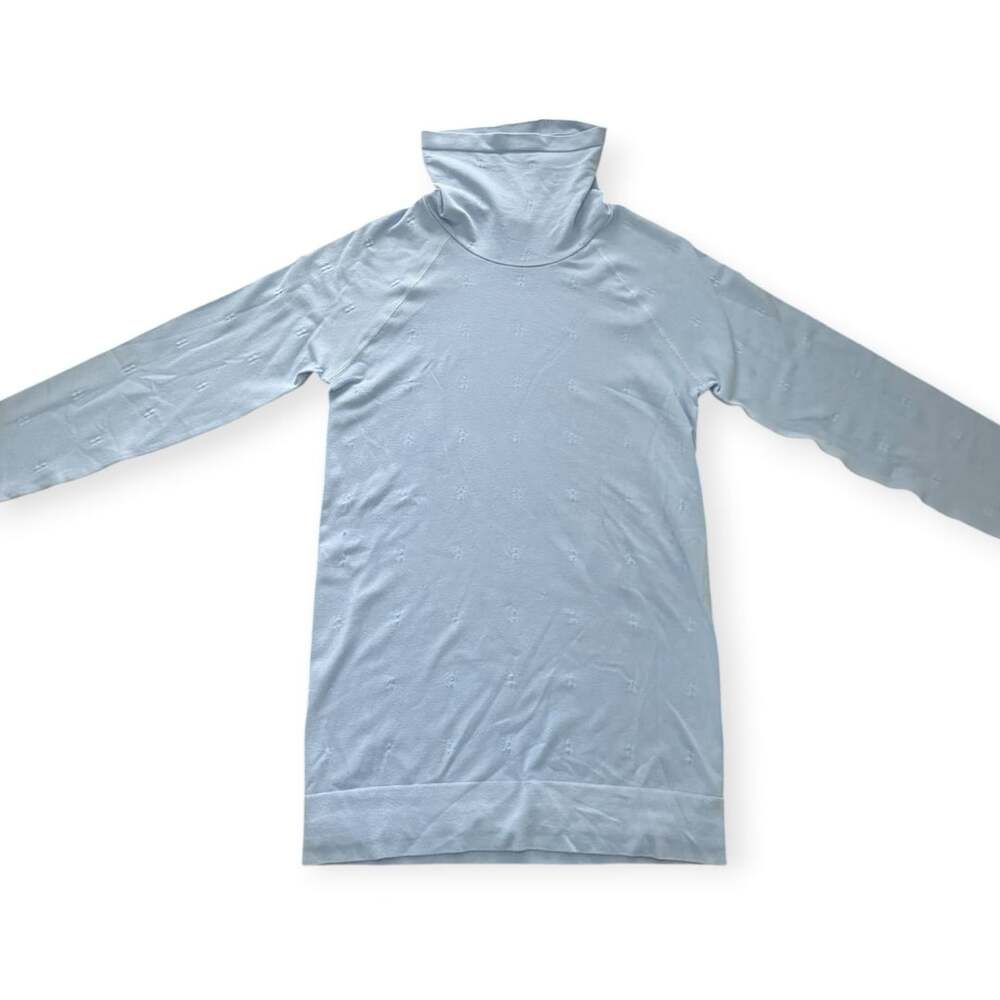 Sweaty Betty London Women’s S Blue Seamless Funnel Neck Long Sleeve Activewear